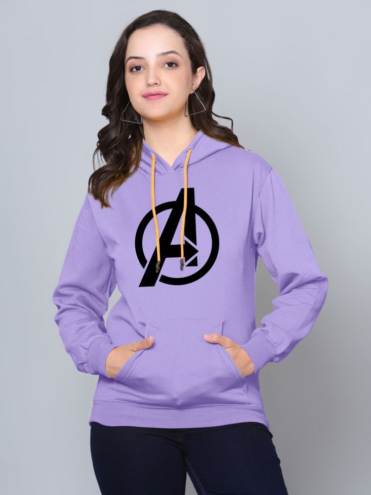     			fashion and youth Cotton Blend Women's Hooded Sweatshirt ( Purple )