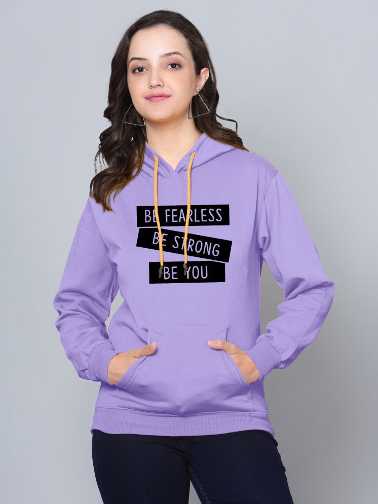     			fashion and youth Cotton Blend Women's Hooded Sweatshirt ( Purple )