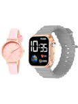 DECLASSE Pink PU Analog-Digital Womens Watch