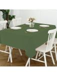 Oasis Hometex Solid Cotton 4 Seater Rectangle Table Cover ( 152 x 138 ) cm Pack of 1 Green