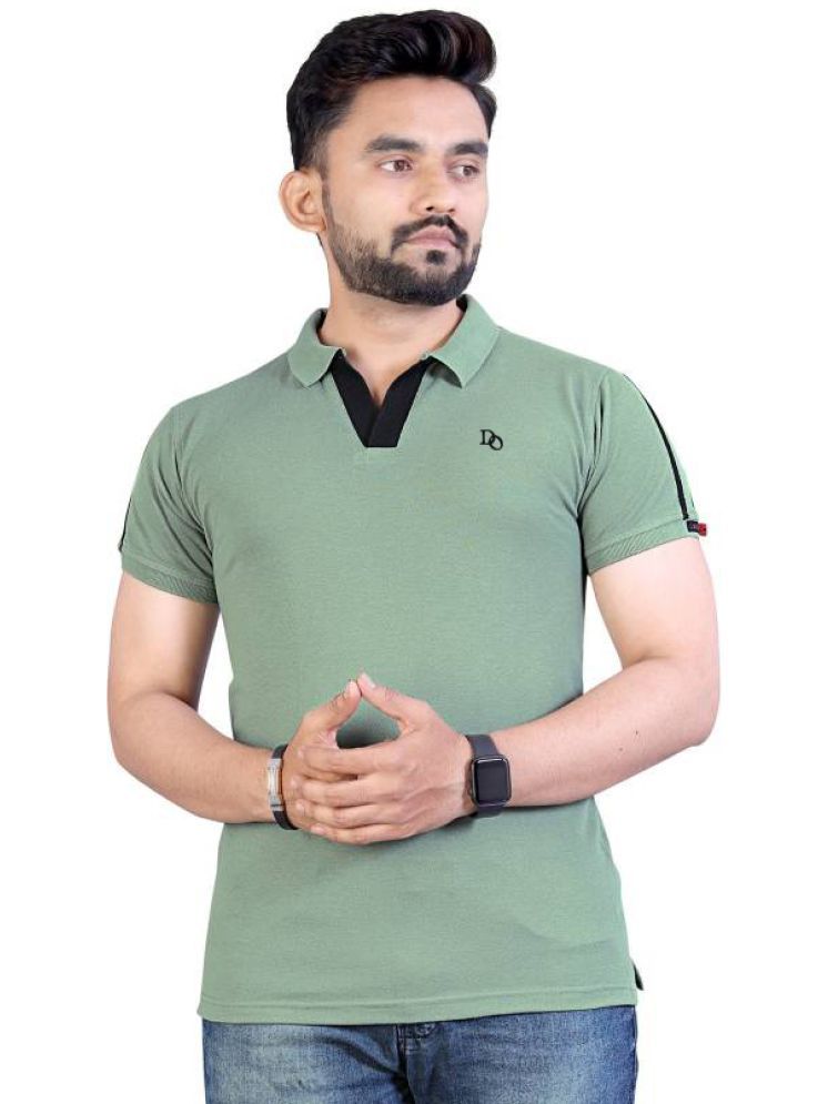     			DAAWEAR OUTFITS Lycra Regular Fit Solid Half Sleeves Men's Polo T Shirt - Sea Green ( Pack of 1 )