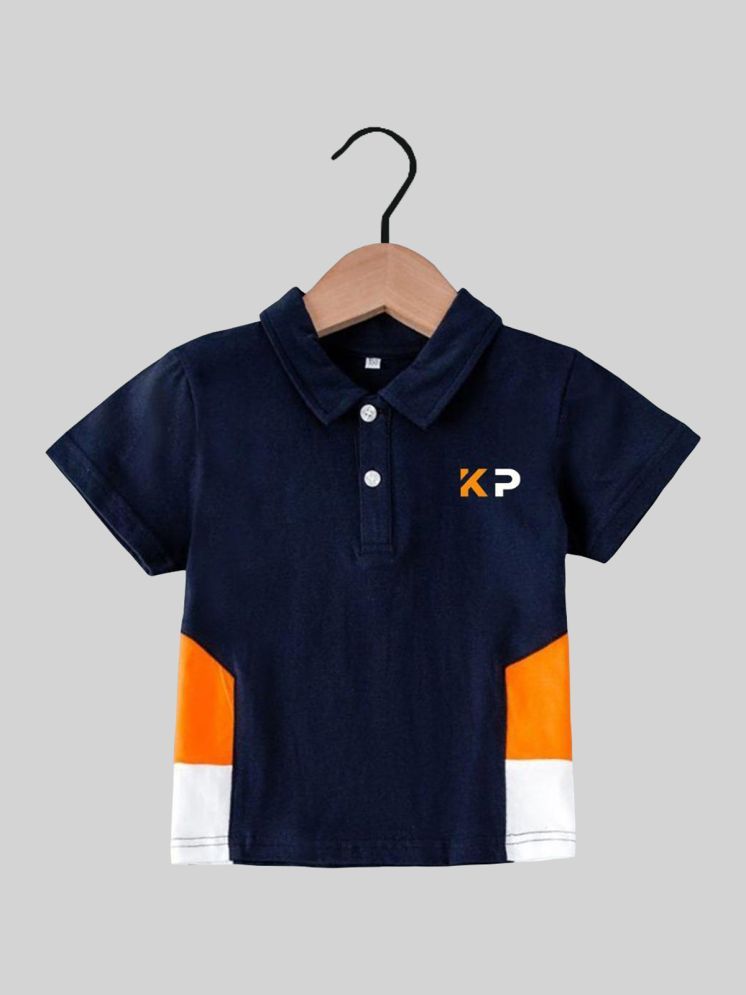     			Kuchipoo Navy Cotton Blend Boy's Polo T-Shirt ( Pack of 1 )