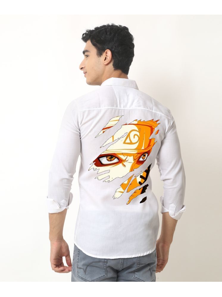     			NEW-18 Cotton Blend Regular Fit Printed Full Sleeves Men's Casual Shirt - White ( Pack of 1 )