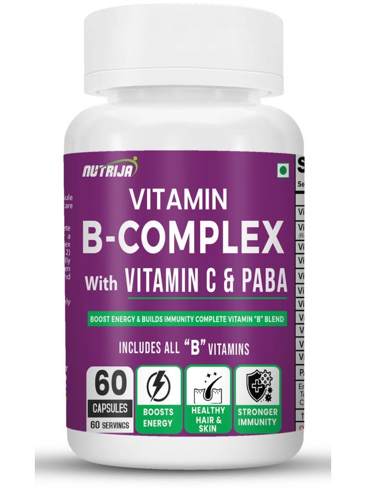     			NUTRIJA Vitamin B Complex supplement - 60 no.s Capsule