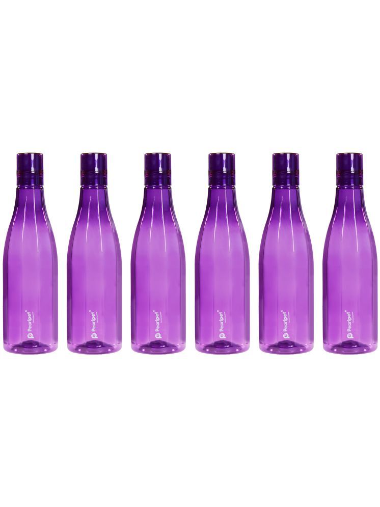     			PearlPet Azzure-1000ml Purple Plastic Water Bottle 1000 mL ( Set of 6 )