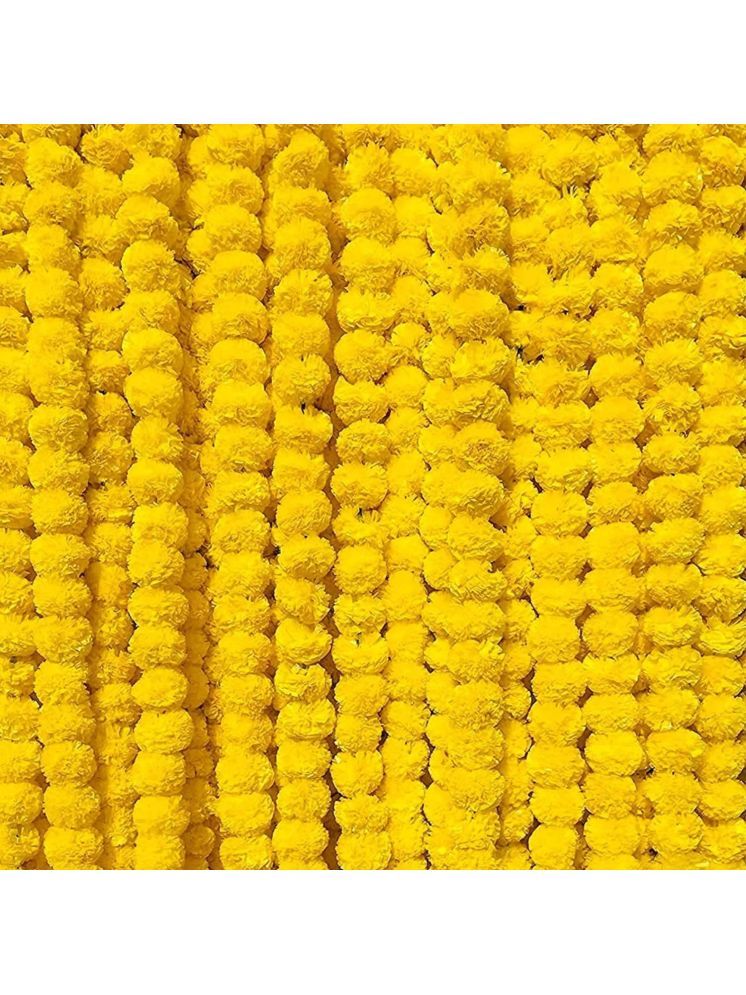     			RealPBR - Yellow Marigold Artificial Garland ( Pack of 10 )