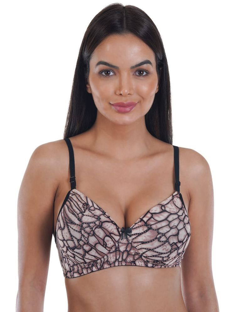     			Sona Cotton Blend Lightly Padded Women's Everyday Bra ( Beige ) SL-SA-45006-PRINTED