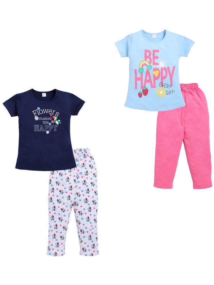     			Todd N Teen - Multicolor Cotton Girls Top & Pyjama Set ( Pack of 2 )