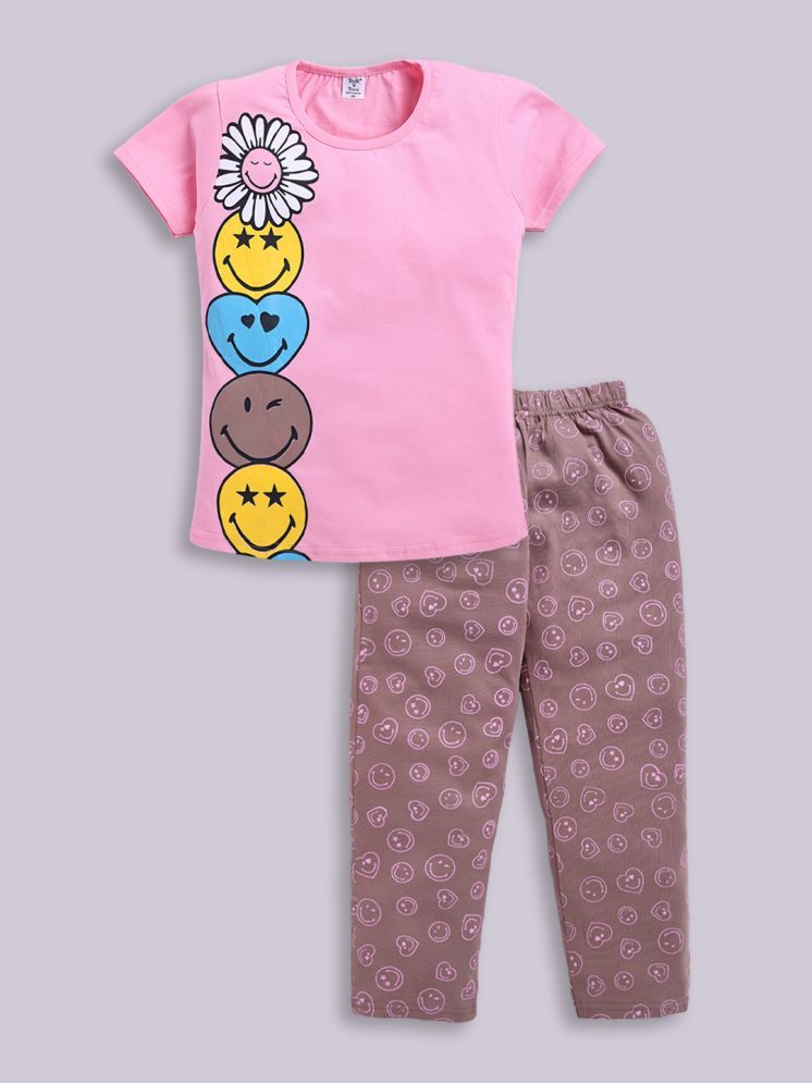     			Todd N Teen - Pink Cotton Girls Top & Pyjama Set ( Pack of 1 )