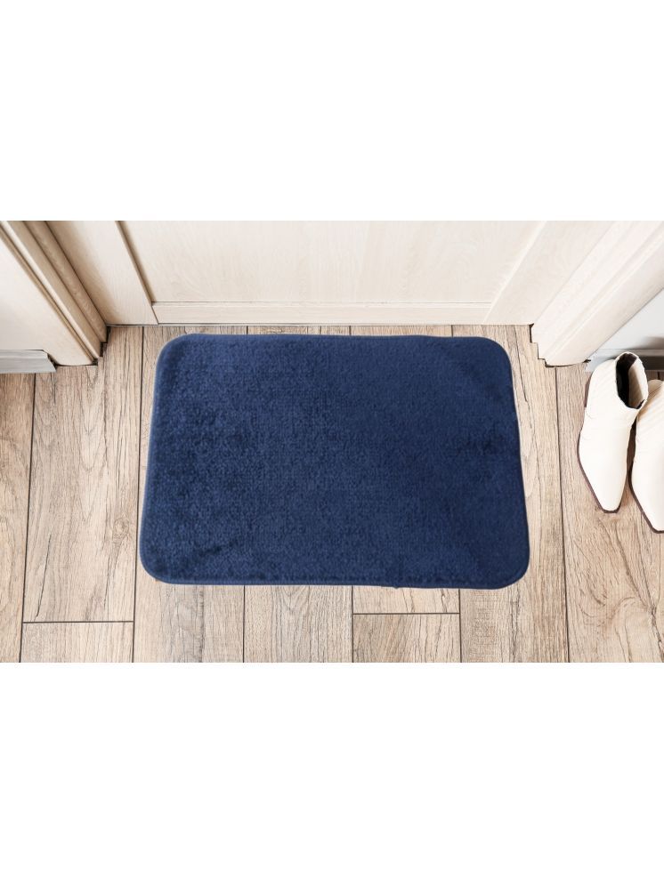     			UrbanArts Anti-skid Microfibre Bath Mat 40x60 cm ( Pack of 1 ) - Blue