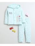 BUMZEE Pack of 1 Baby Girls Cotton Blend Sweatshirts & Trouser ( Mint Green )