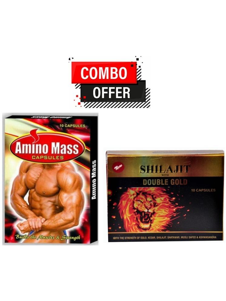     			Dr. Chopra GG Amino Mass Capsule 10no.s & Shilajit With Double Gold Capsules 10 no.s Unflavoured Single Pack