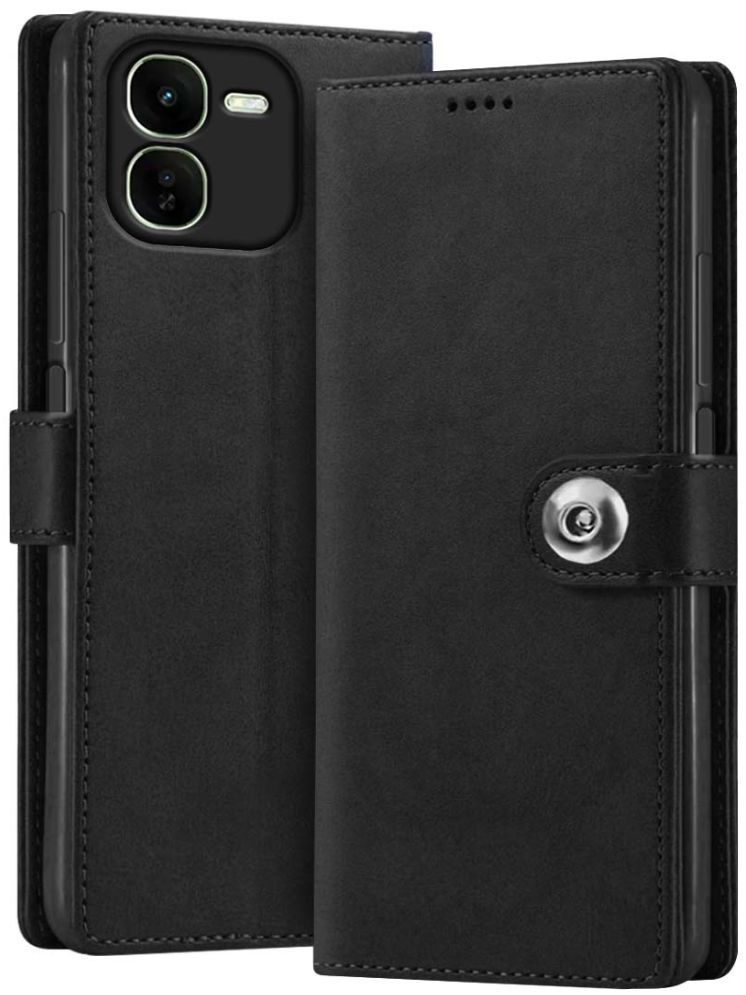     			Fashionury Black Flip Cover Leather Compatible For iQOO Z9x 5G ( Pack of 1 )