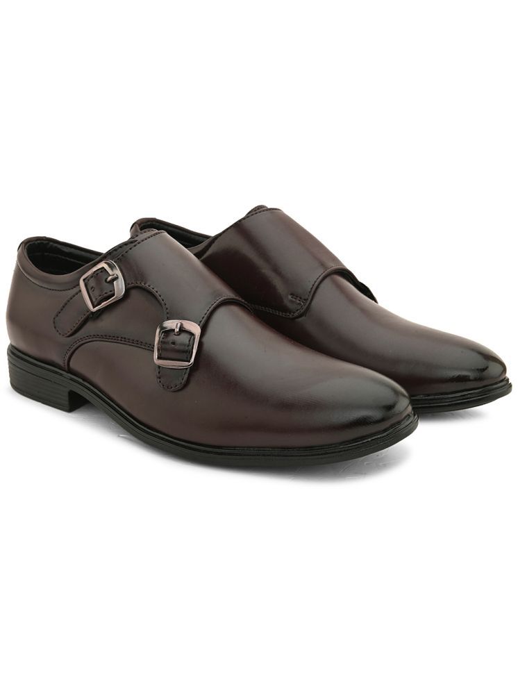     			Prolific Brown Men's Monk Strap Formal Shoes