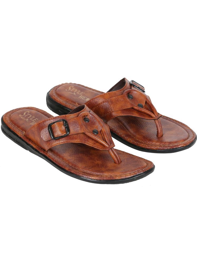     			Style Height Tan Men's Leather Slipper