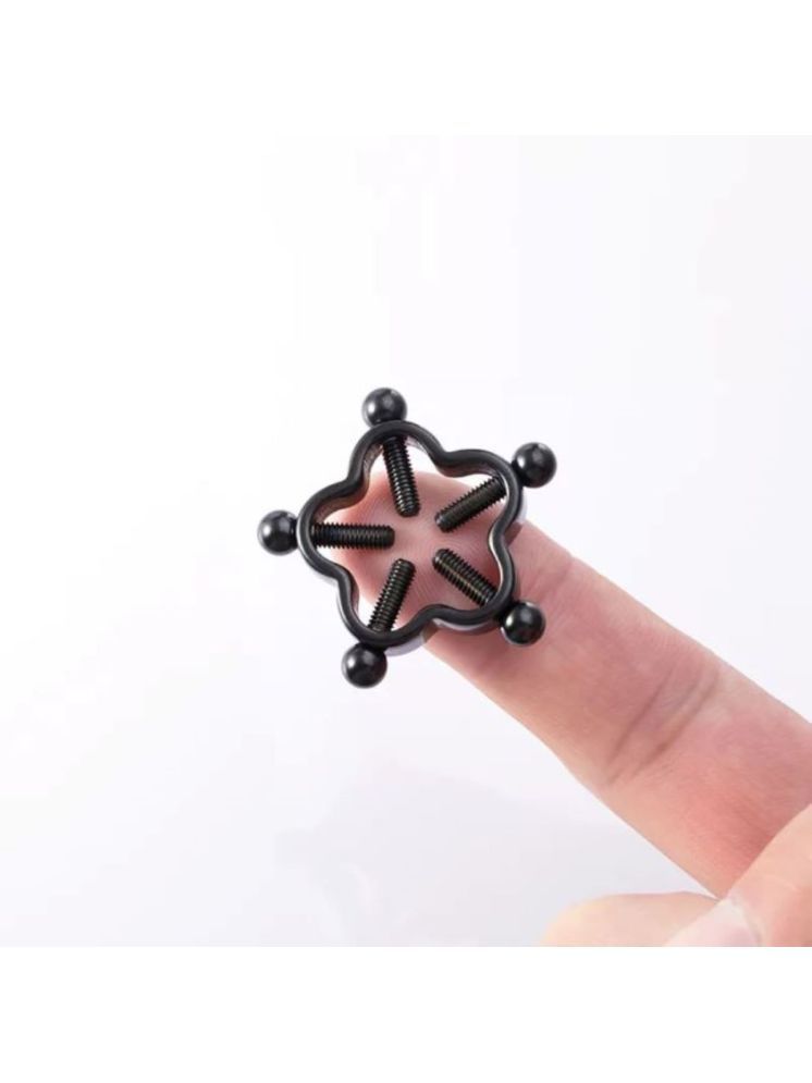     			UR HIGHER SELF Black Rings ( Pack of 2 )