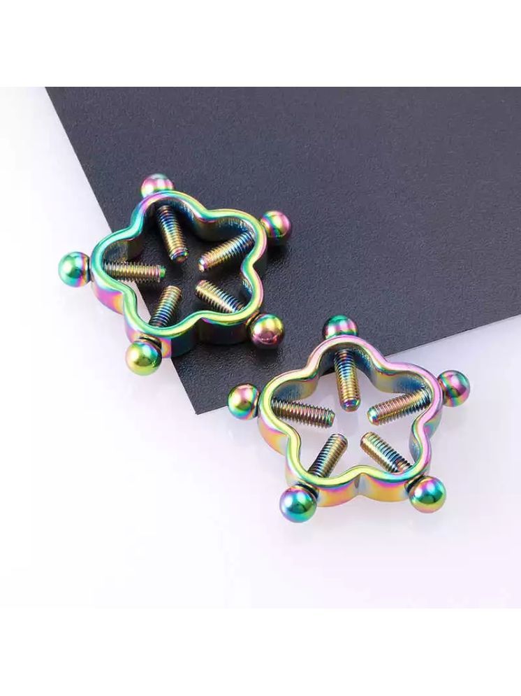     			UR HIGHER SELF Multicolour Rings ( Pack of 2 )