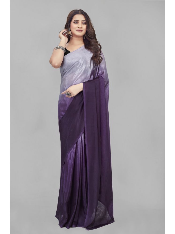     			A TO Z CART Chiffon Solid Saree With Blouse Piece - Wine ( Pack of 1 )