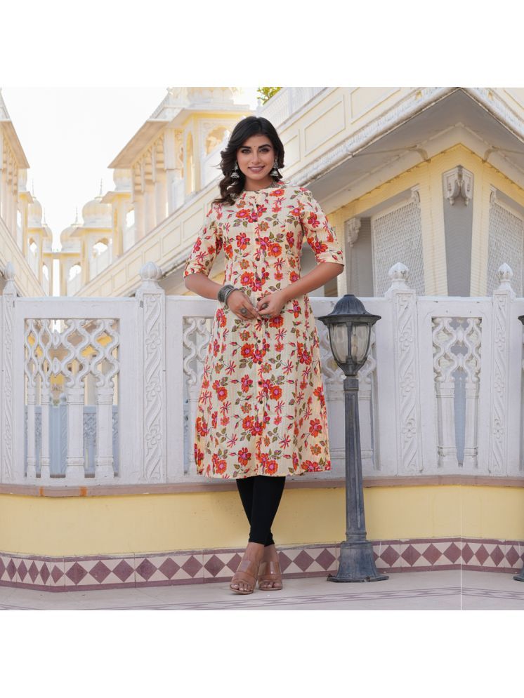     			AMIRA'S INDIAN ETHNICWEAR Cotton Printed A-line Women's Kurti - Multicoloured ( Pack of 1 )