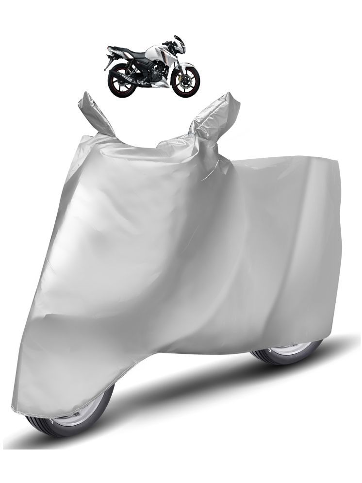     			Auto Hub Bike Body Cover for TVS Apache RTR 160 ( Pack of 1 ) , Silver