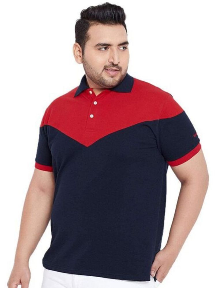     			DAAWEAR OUTFITS Cotton Regular Fit Colorblock Half Sleeves Men's Polo T Shirt - Multicolor ( Pack of 1 )