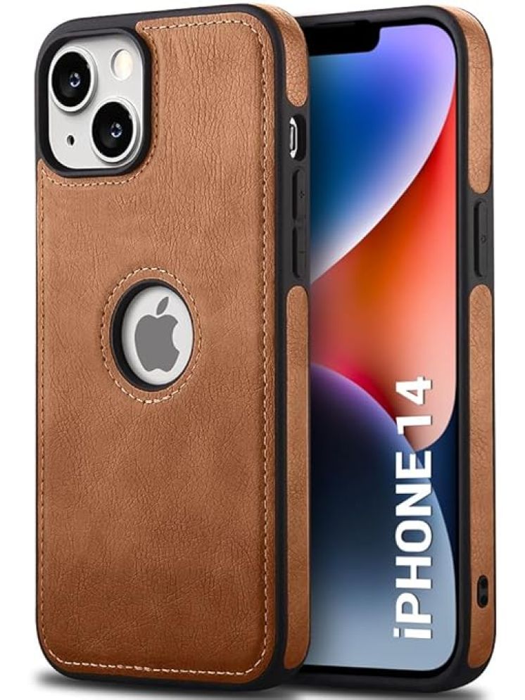     			Doyen Creations Plain Cases Compatible For Artificial Leather Iphone 14 ( Pack of 1 )