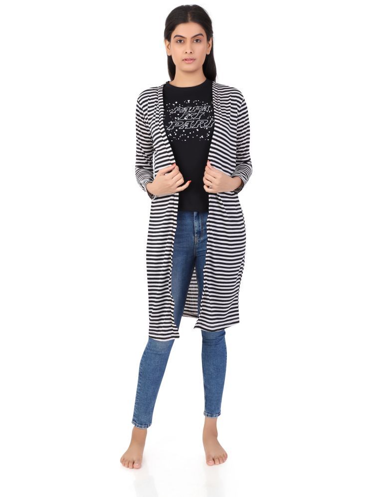     			Leean Patterns Cotton Lycra Women's Shrugs - Grey ( Single )