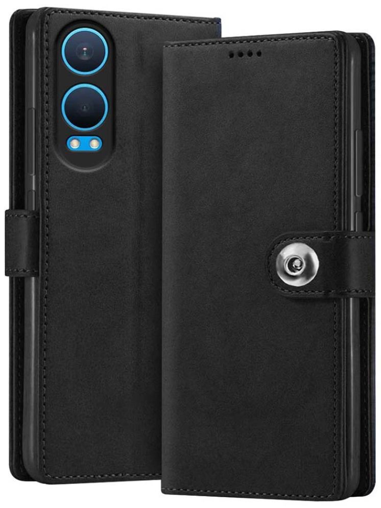     			NBOX Black Flip Cover Leather Compatible For Oneplus Nord CE 4 Lite 5G ( Pack of 1 )