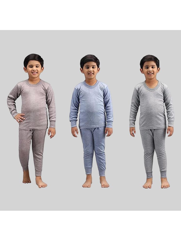     			Paryag Pack of 3 Baby Boys Woollen T-Shirt & Pyjama Set ( Multicolor )