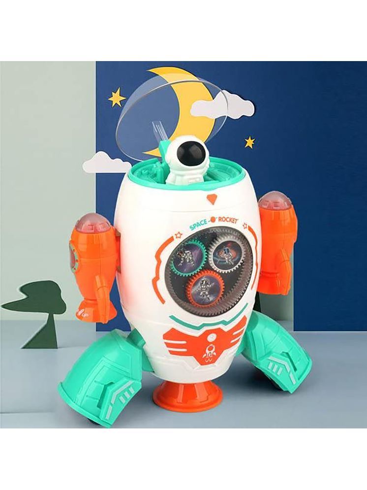     			TOY DEKHO  Musical Toy for Kids Space Rocket Dancing Robot | Lights & Music | Amazing Sound | Moving Gears | 360 Degree Rotation Toys for Boys & Girls  Age 2, 3, 4, 5, 6, 7, 8 Plastic Multicolour Musical Battery Operated Toy