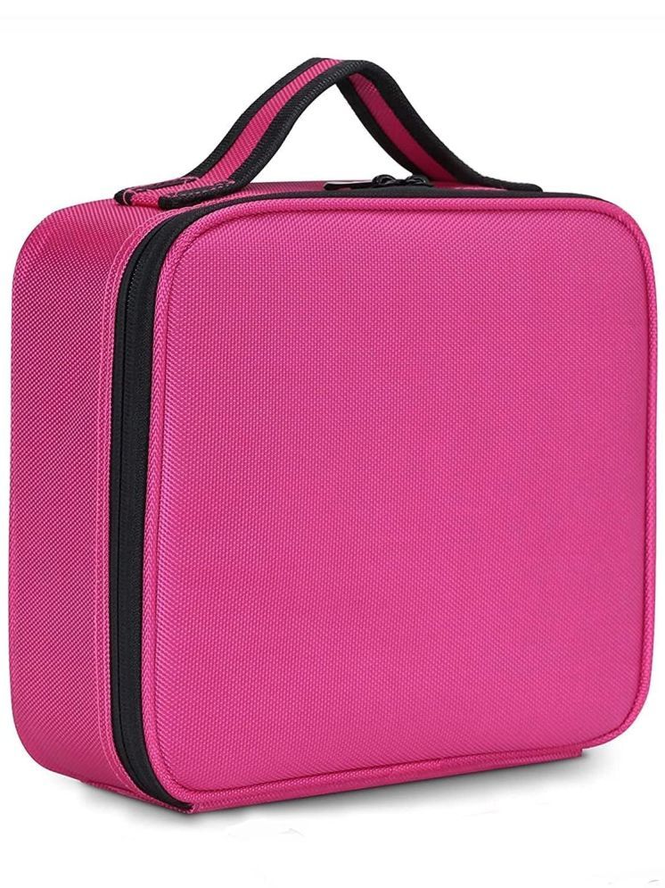     			skLazo Pink Travel-Friendly Cosmetic Makeup Organizer Bag