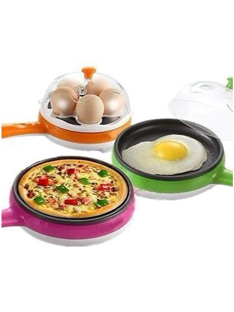     			2 In 1 Multifunctional Steaming Device Frying Pan Egg Boiling Roasting Heating Electric Egg Cooker Poacher Boiler