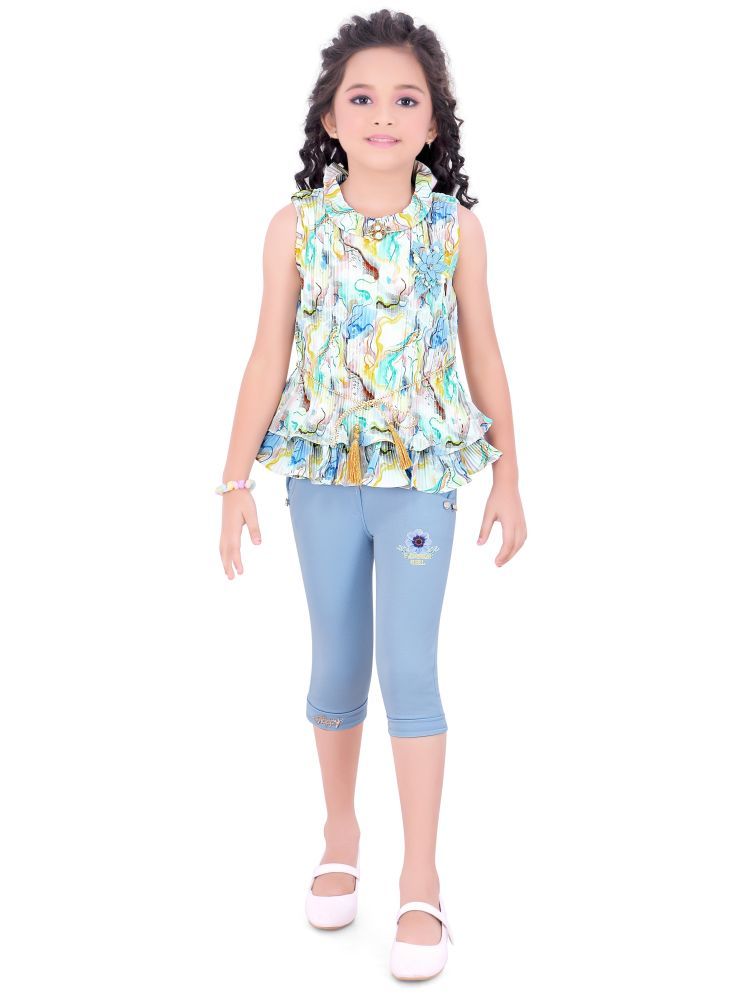     			Arshia Fashions Pack of 1 Girls Cotton Blend Top With Capris ( Multi )