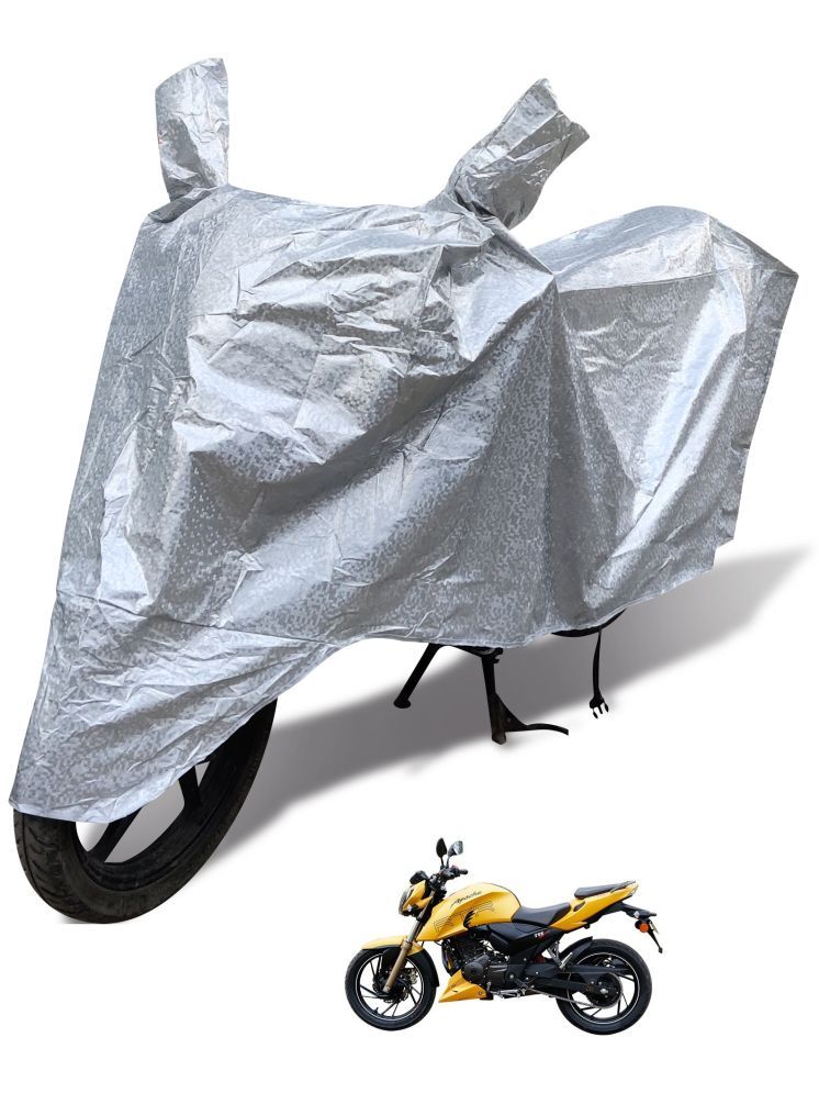     			Auto Hub Bike Body Cover for TVS Apache RTR 200 4V FI ( Pack of 1 ) , Silver