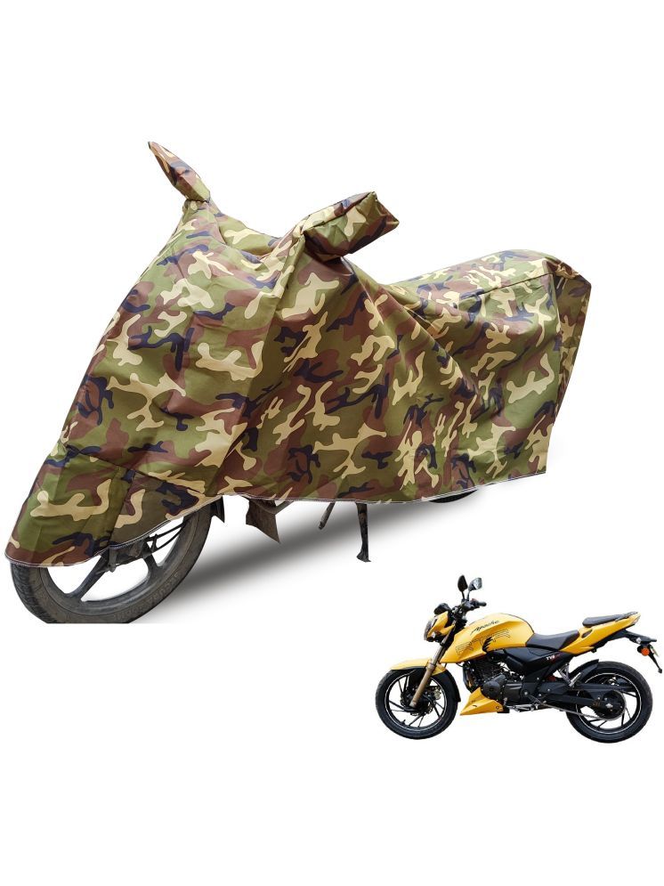     			Auto Hub Bike Body Cover for TVS Apache RTR 200 4V FI ( Pack of 1 ) , Camouflage