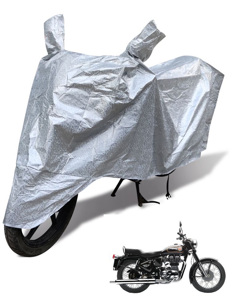     			Auto Hub Bike Body Cover for Royal Enfield Bullet 350 ( Pack of 1 ) , Silver