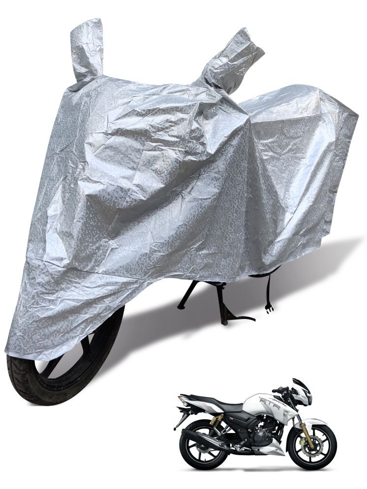     			Auto Hub Bike Body Cover for TVS Apache RTR 180 ( Pack of 1 ) , Silver