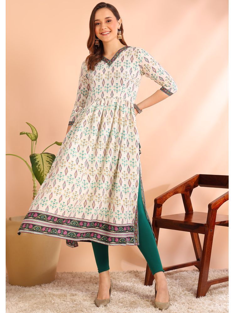     			DSK STUDIO Cotton Printed Nayra Women's Kurti - Green ( Pack of 1 )