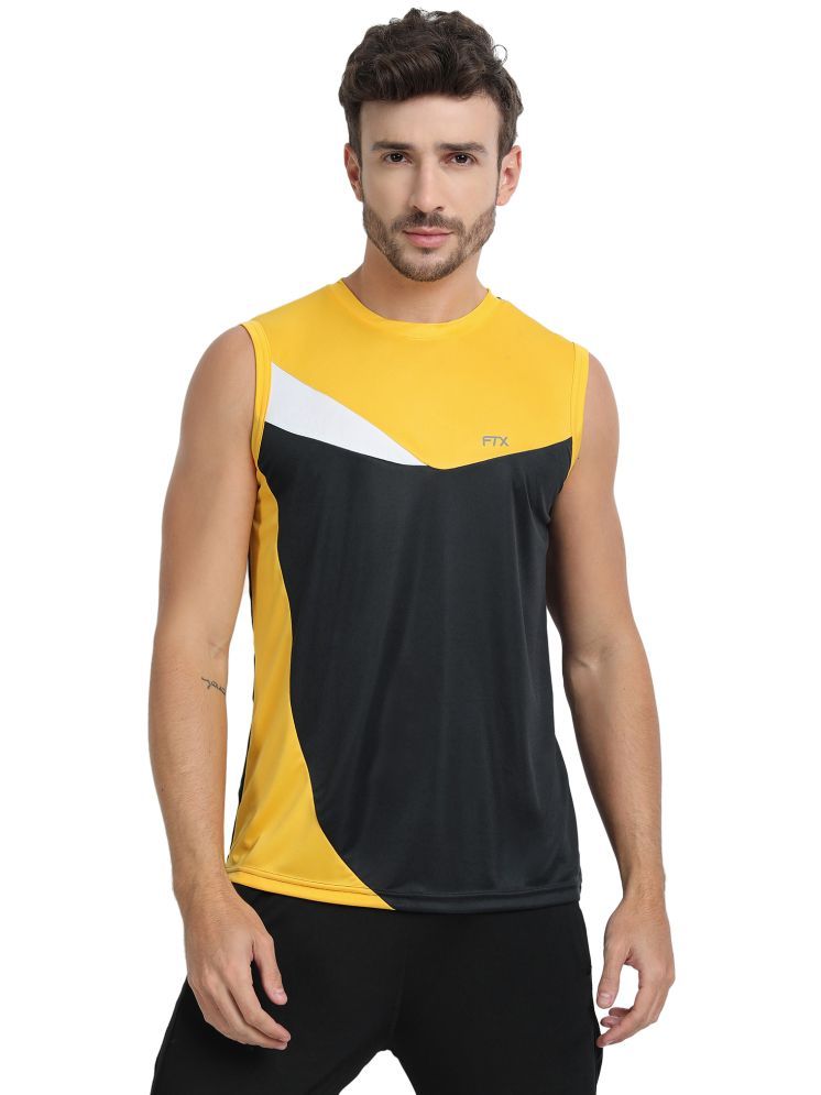     			FTX Polyester Regular Fit Colorblock Sleeveless Men's Round T-Shirt - Multicolor3 ( Pack of 1 )