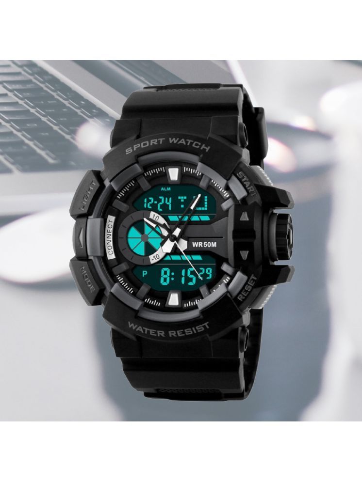     			Harbor Black Resin Analog-Digital Men's Watch