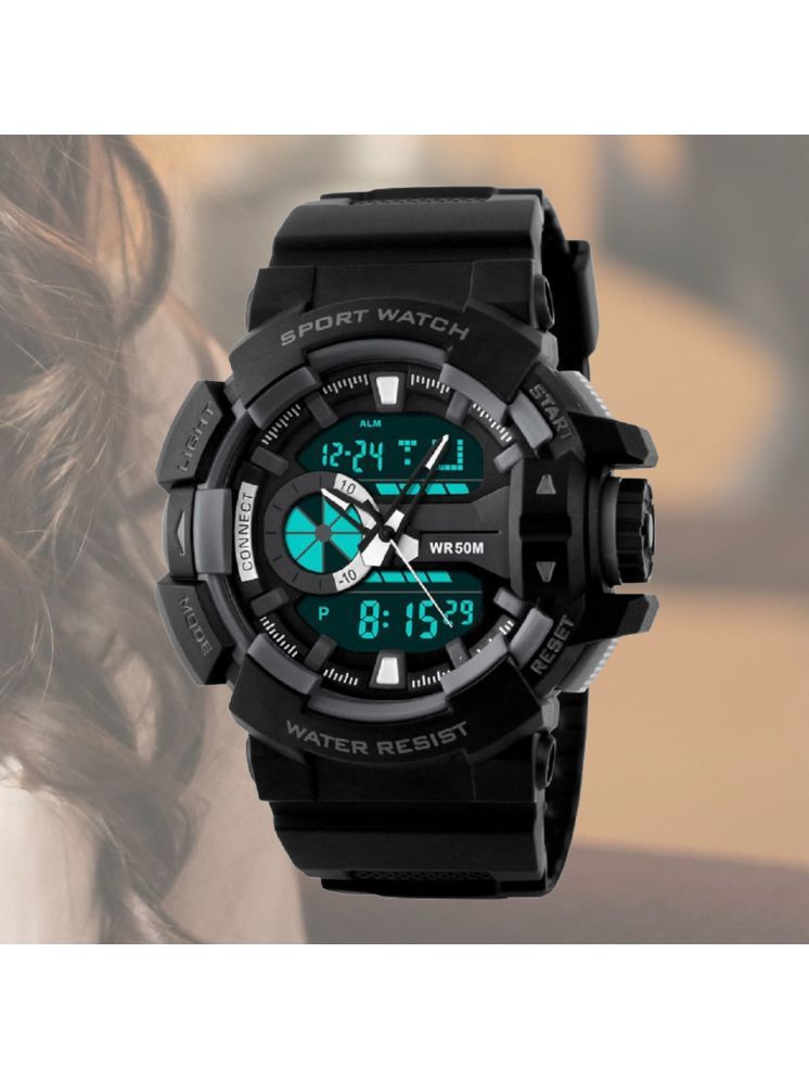     			Harbor Black Resin Analog-Digital Men's Watch