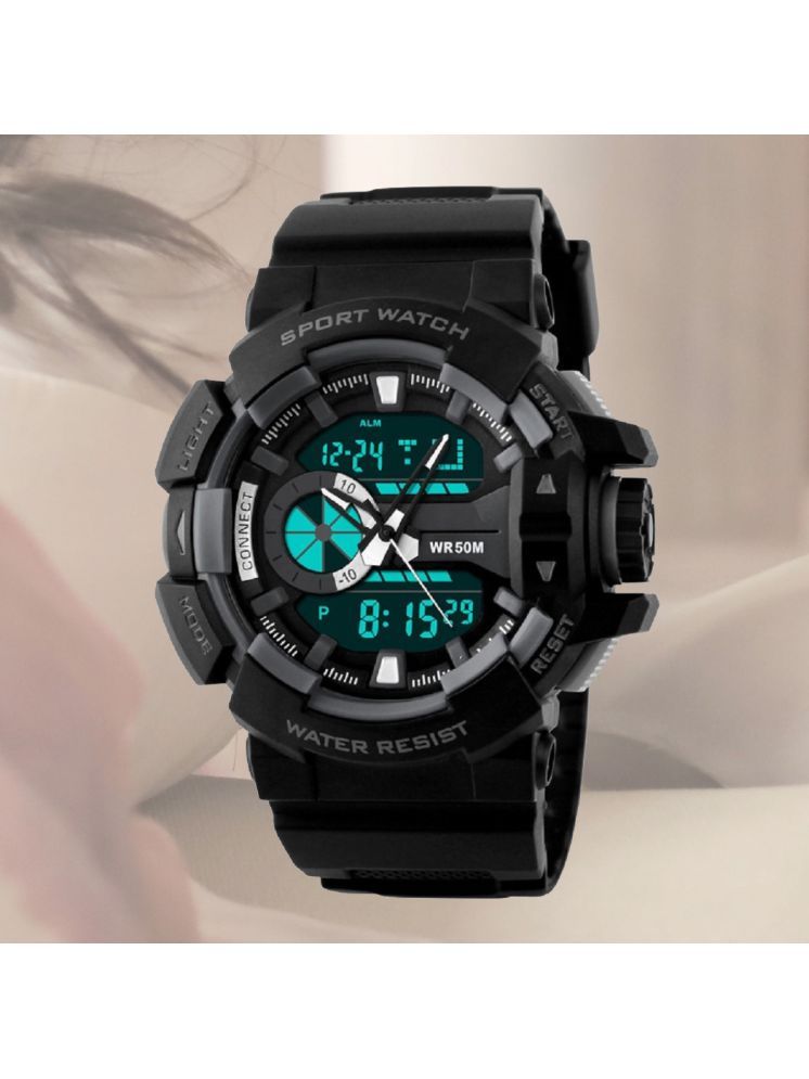     			Harbor Black Resin Analog-Digital Men's Watch