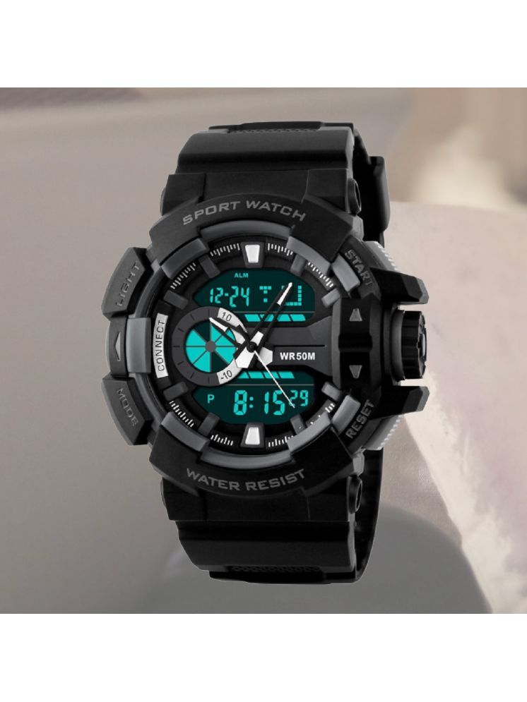     			Harbor Black Resin Analog-Digital Men's Watch