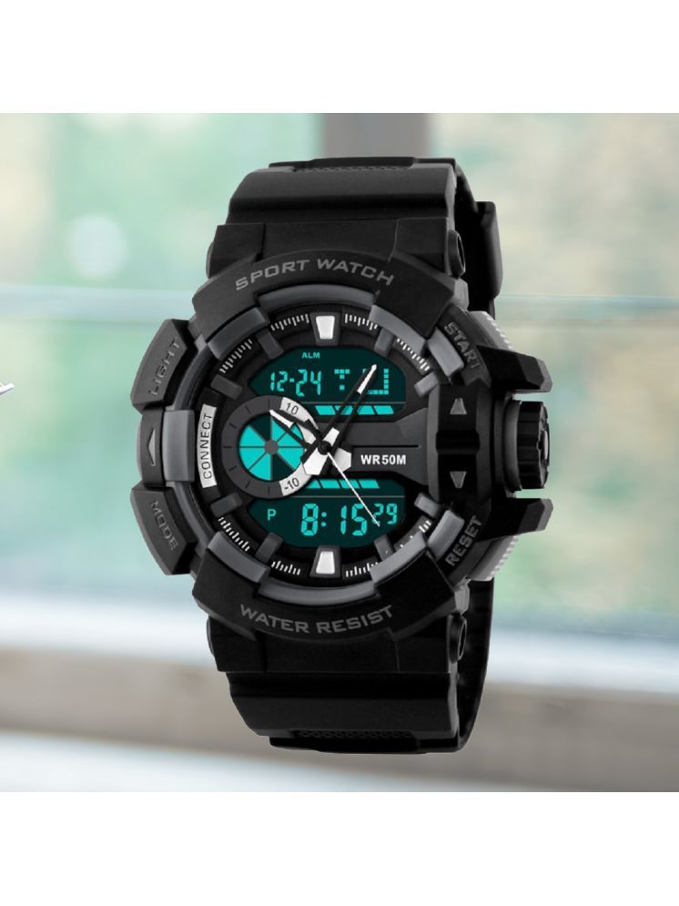     			Harbor Black Resin Analog-Digital Men's Watch