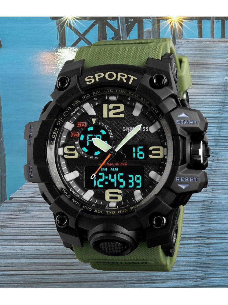     			Harbor Green Silicon Analog-Digital Men's Watch