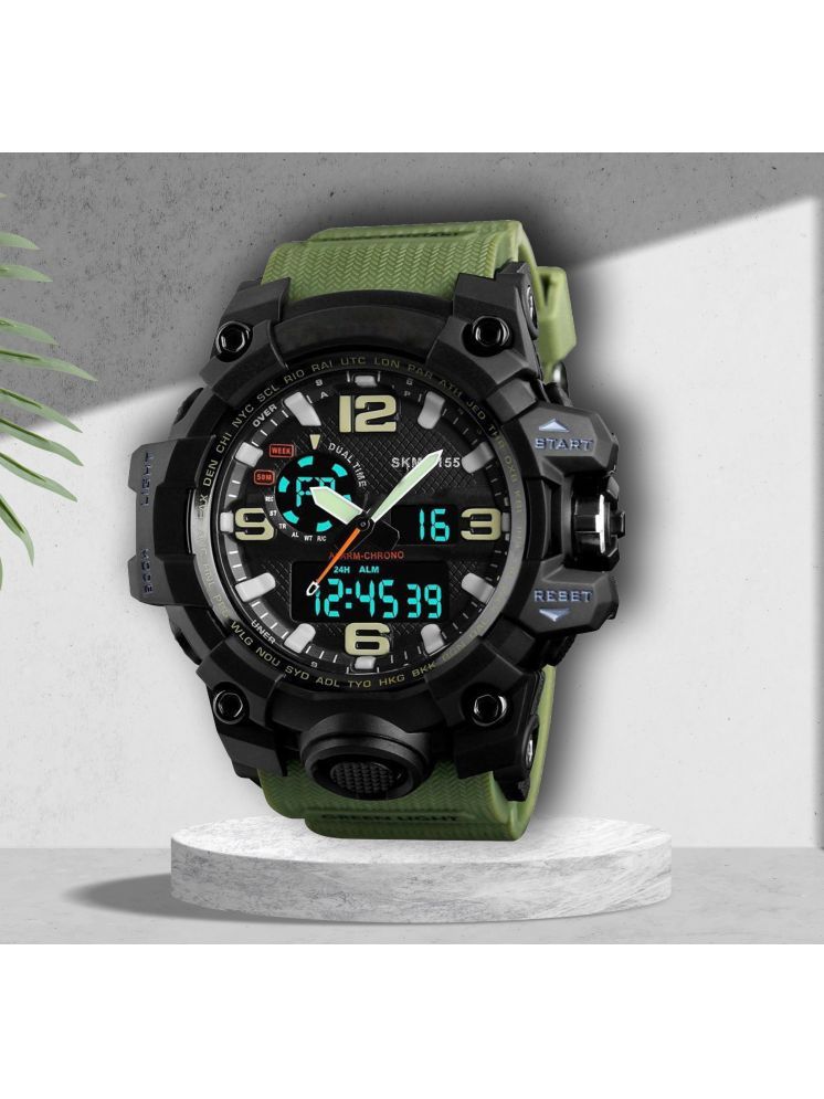     			Harbor Green Silicon Analog-Digital Men's Watch