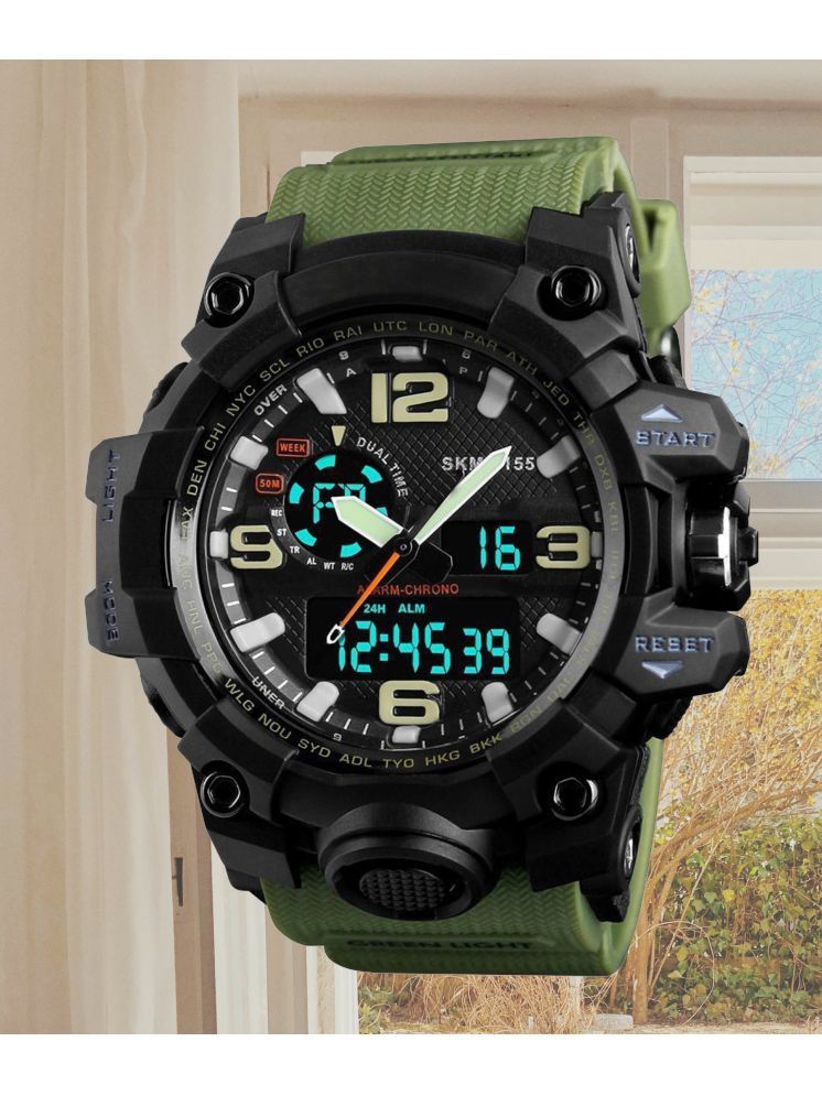     			Harbor Green Silicon Analog-Digital Men's Watch