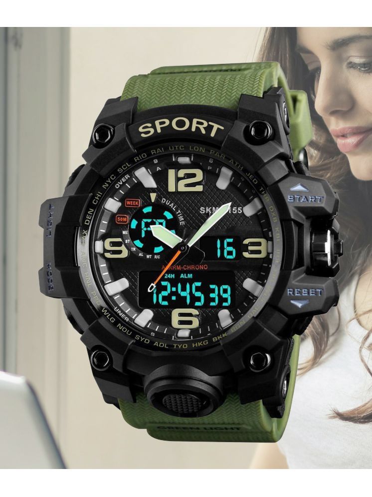     			Harbor Green Silicon Analog-Digital Men's Watch