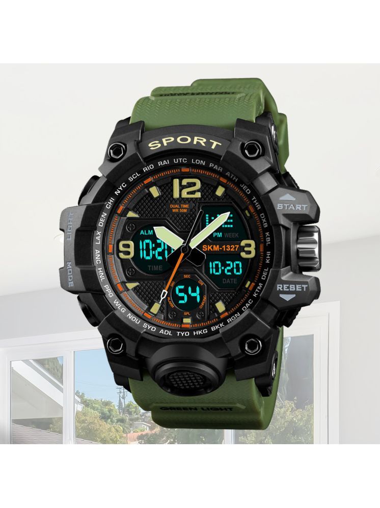     			Harbor Green Silicon Analog-Digital Men's Watch