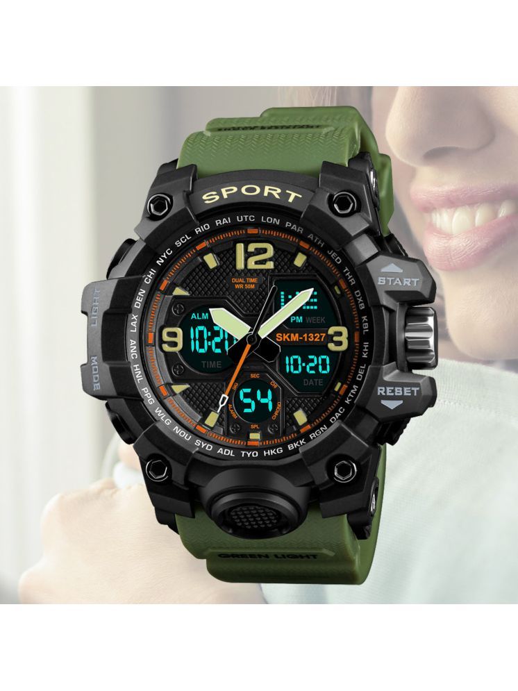     			Harbor Green Silicon Analog-Digital Men's Watch